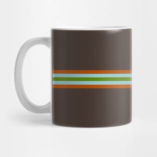 70s Style Owl Stripe Mug